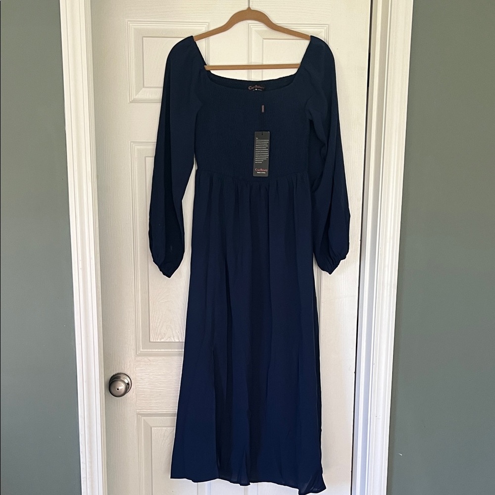 Elegant Navy Blue Women's Dress